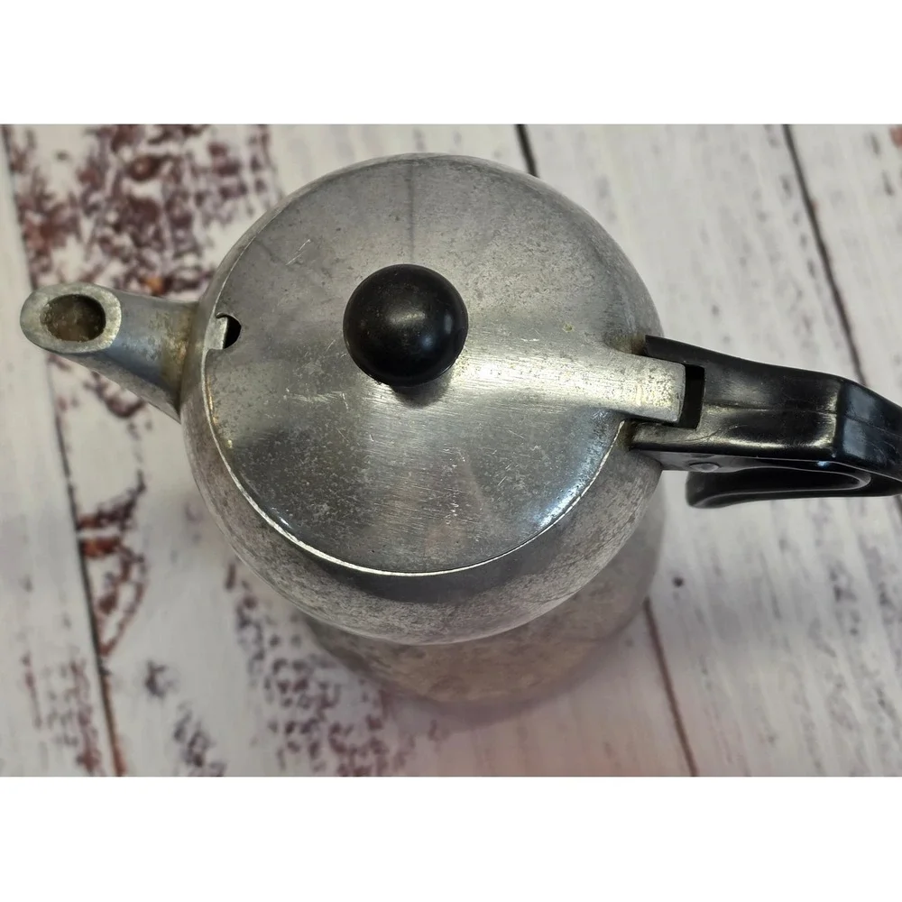 La Signora Moka Pot Espresso Maker Silver Good Vintage Italian Aluminum